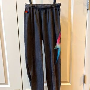 Aviator Nation Gray Bolt Sweat Pants